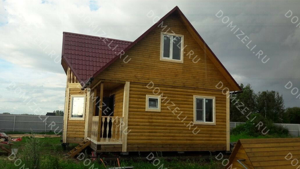 ДОМ ИЗ БРУСА 7×7 «ДБ6» (85 кв.м., 2 этажа, 7 на 7, с балконом, террасой и 2 спальнями) — фото 7