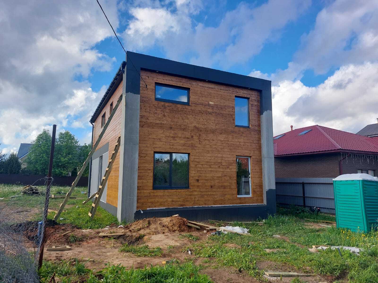 ДОМ ИЗ КАРКАСА 7×14,5 «ДК20» (180 кв.м., 2 этажа, 7 на 14, с плоской кровлей, террасой и балконом) — фото 3